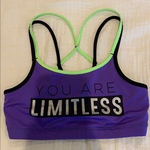 Girls purple sports bra!